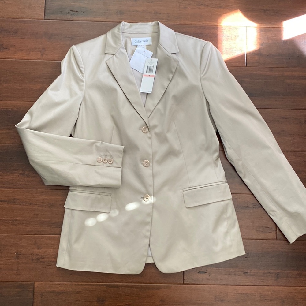 NWT Calvin Klein 3 button blazer womens 10